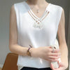 Casual Lace Camisole Wear Loose Satin Sleeveless Tops Mssza