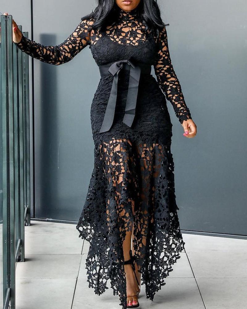 Lace See Through Dress & Lining Sets Mssaz Desses