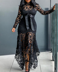 Lace See Through Dress & Lining Sets Mssaz Desses