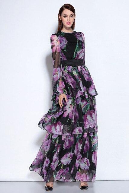 Runway O Neck Long Sleeves Dresses Mssaz Desses
