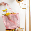 Casual Large Capacity Foldable Mesh Beach Shoulder Tote Bag Mssza