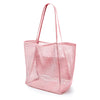 Casual Large Capacity Foldable Mesh Beach Shoulder Tote Bag Mssza