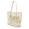 Casual Large Capacity Foldable Mesh Beach Shoulder Tote Bag Mssza