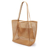 Casual Large Capacity Foldable Mesh Beach Shoulder Tote Bag Mssza