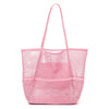 Large Capacity Foldable With Pocket Mesh Beach Shoulder Tote Bag Mssza