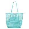 Large Capacity Foldable With Pocket Mesh Beach Shoulder Tote Bag Mssza