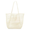 Large Capacity Foldable With Pocket Mesh Beach Shoulder Tote Bag Mssza