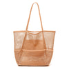 Large Capacity Foldable With Pocket Mesh Beach Shoulder Tote Bag Mssza