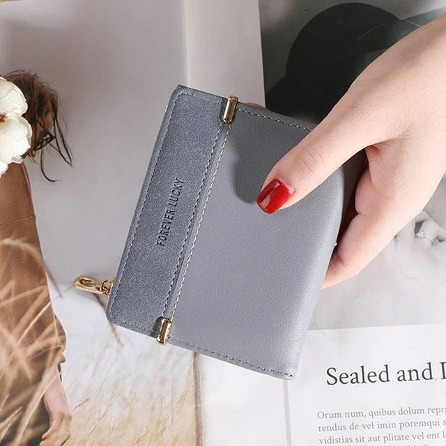 Large Capacity PU Short Zipper Hasp Wallet Mssza