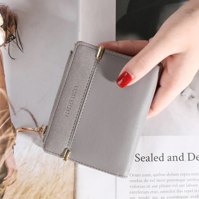 Large Capacity PU Short Zipper Hasp Wallet Mssza