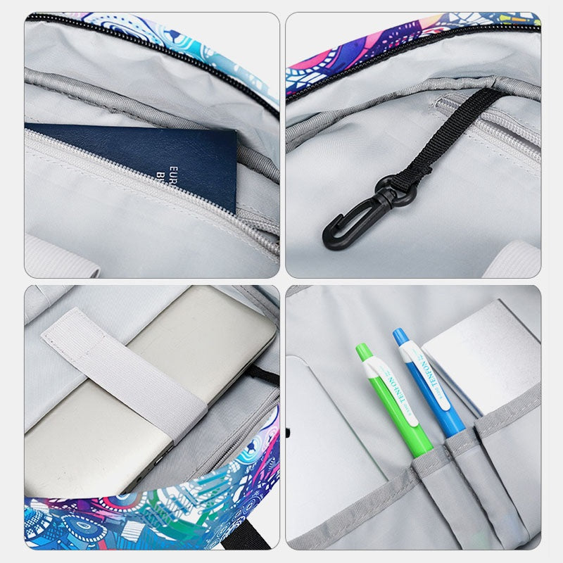 Large Capacity Print Waterproof School Bag Mssza