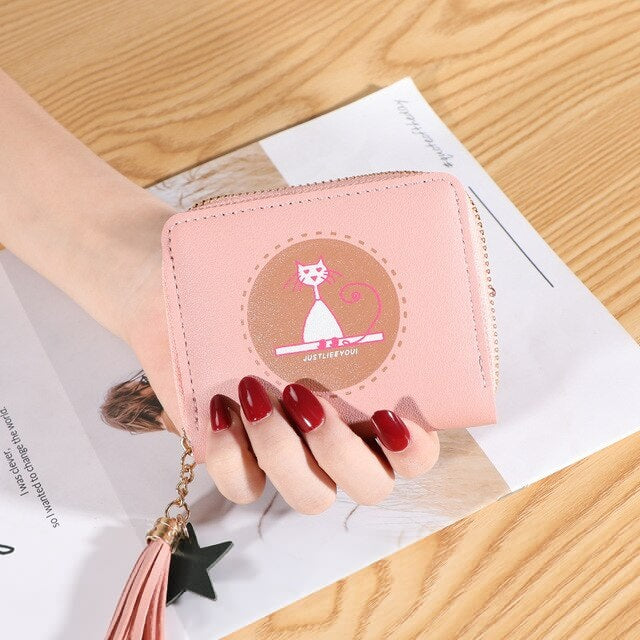 Large Capacity Printed Storage Pouch Short Wallet Mssza