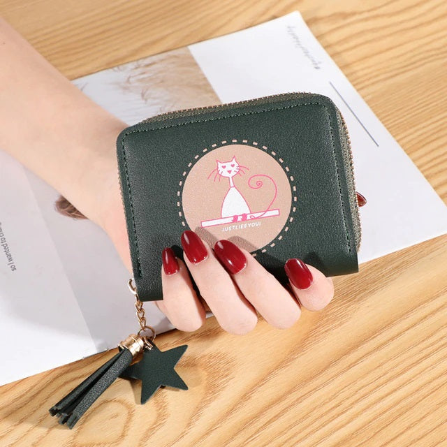 Large Capacity Printed Storage Pouch Short Wallet Mssza