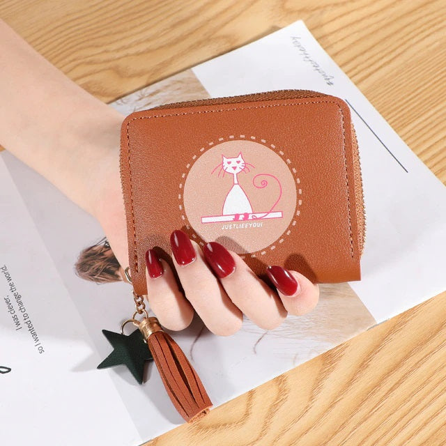 Large Capacity Printed Storage Pouch Short Wallet Mssza