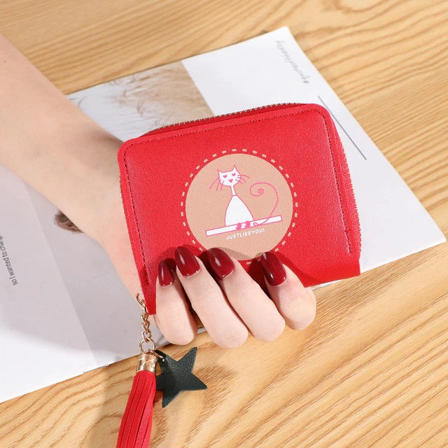 Large Capacity Printed Storage Pouch Short Wallet Mssza