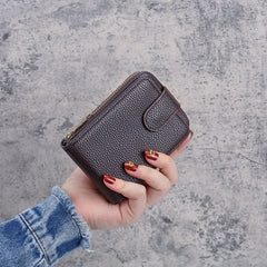 Large Capacity Storage Pouch Unisex Zipper Short Wallet Mssza