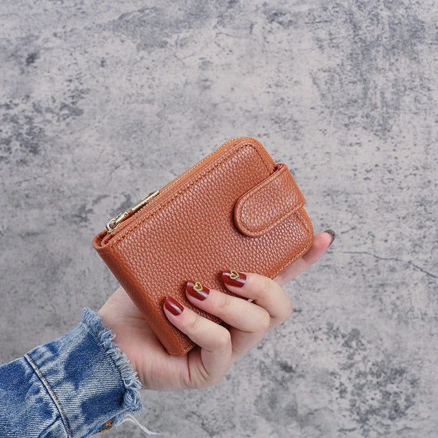 Large Capacity Storage Pouch Unisex Zipper Short Wallet Mssza