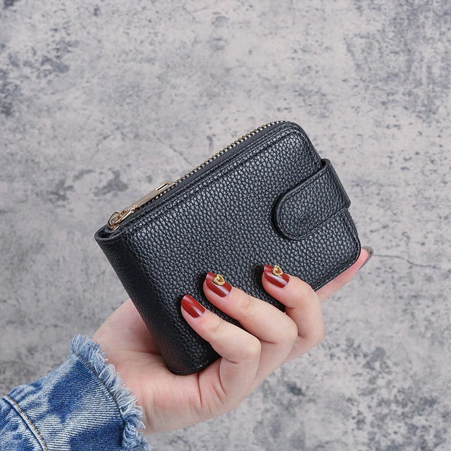 Large Capacity Storage Pouch Unisex Zipper Short Wallet Mssza