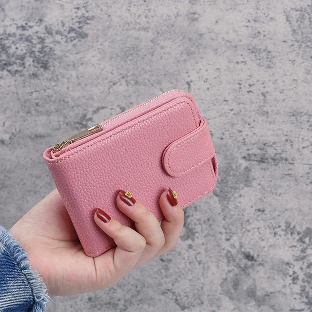 Large Capacity Storage Pouch Unisex Zipper Short Wallet Mssza