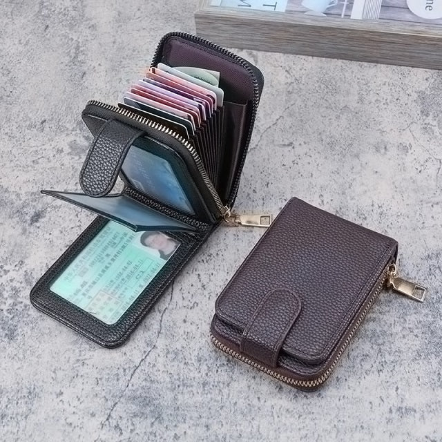 Large Capacity Storage Pouch Unisex Zipper Short Wallet Mssza