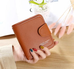 Leather Buckle Zipper Hasp Card Holder Mini Coin Wallet Mssza