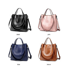 Leather Totes and Simple Style Large Capacity Crossbody Bag Mssza