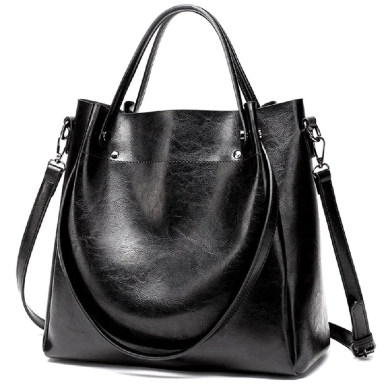 Leather Totes and Simple Style Large Capacity Crossbody Bag Mssza