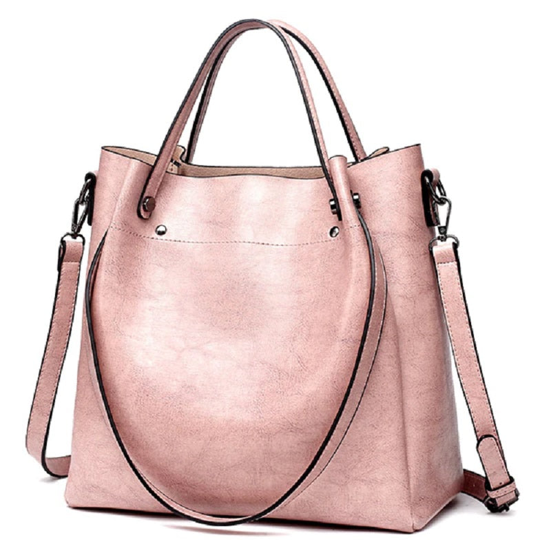 Leather Totes and Simple Style Large Capacity Crossbody Bag Mssza