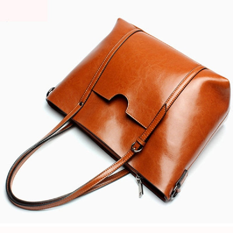 Leather handbags comfortable in front of the Women's oil pocket Cross body bag Mssza