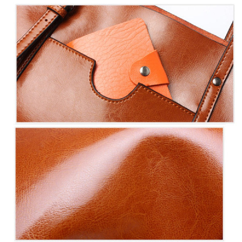 Leather handbags comfortable in front of the Women's oil pocket Cross body bag Mssza