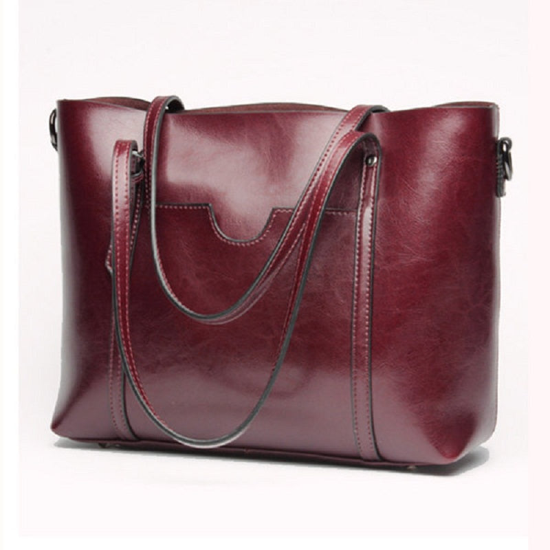 Leather handbags comfortable in front of the Women's oil pocket Cross body bag Mssza