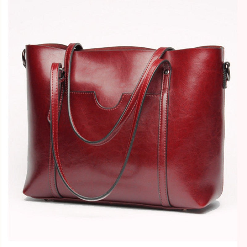 Leather handbags comfortable in front of the Women's oil pocket Cross body bag Mssza