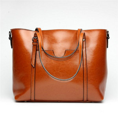 Leather handbags comfortable in front of the Women's oil pocket Cross body bag Mssza