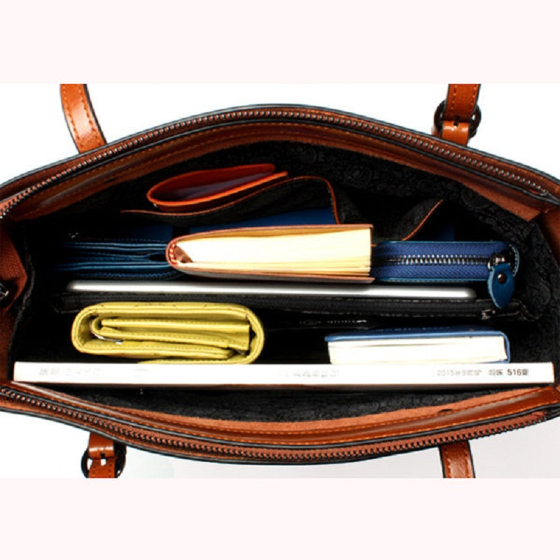Leather handbags comfortable in front of the Women's oil pocket Cross body bag Mssza