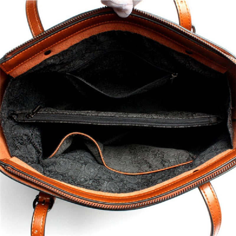 Leather handbags comfortable in front of the Women's oil pocket Cross body bag Mssza