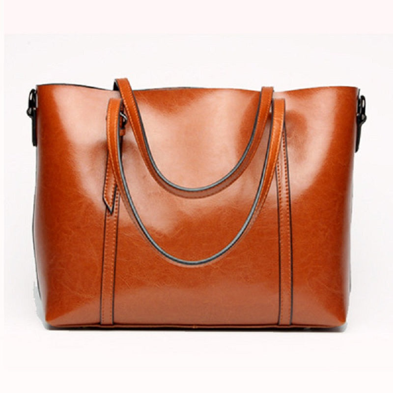 Leather handbags comfortable in front of the Women's oil pocket Cross body bag Mssza