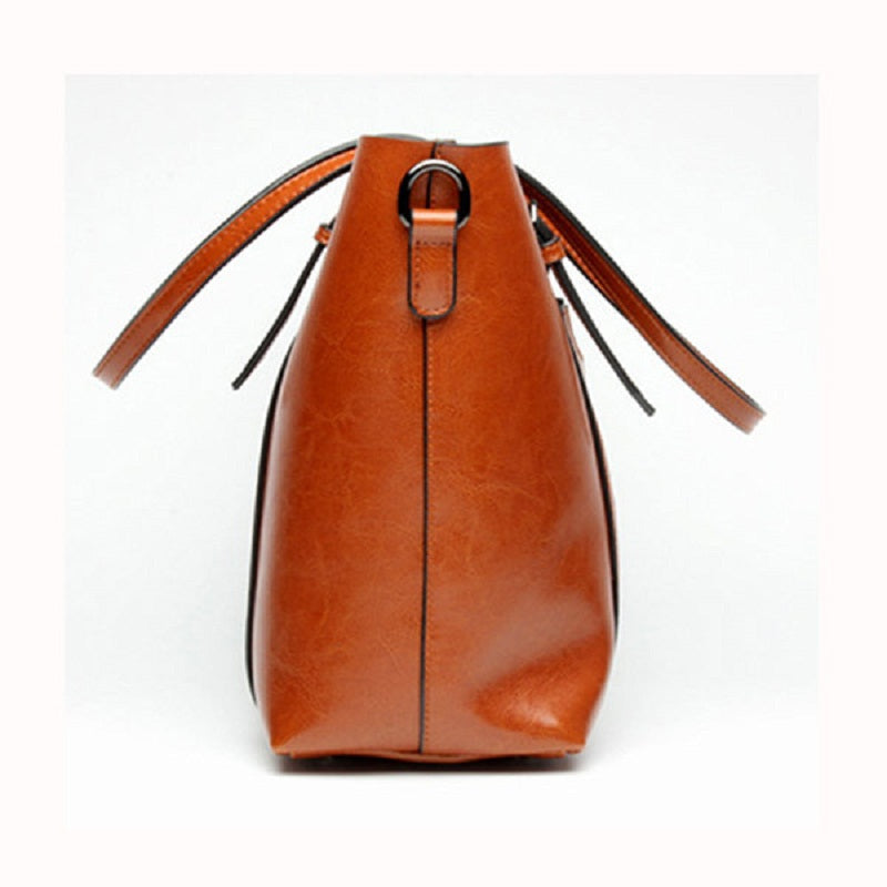 Leather handbags comfortable in front of the Women's oil pocket Cross body bag Mssza