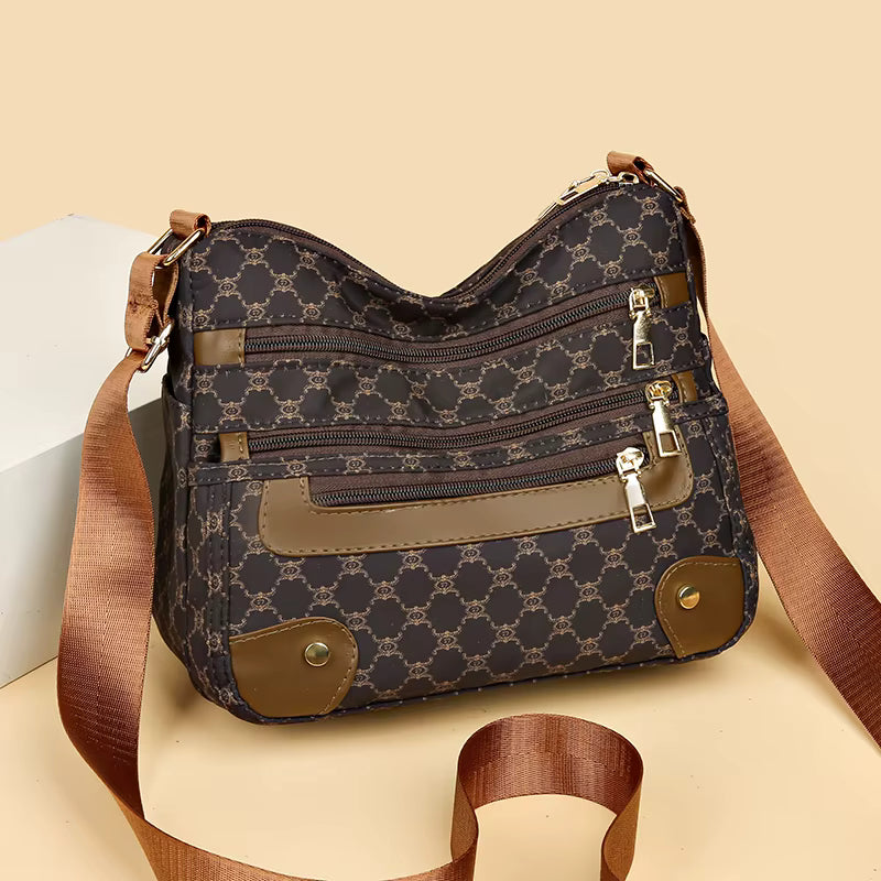 Leisure High Capacity Soft Leather Cell Phone Pocket Messenger Bag Mssza