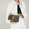 Leopard print PU Leather Chain Mobile Phone Purses Crossbody Handbag Mssza