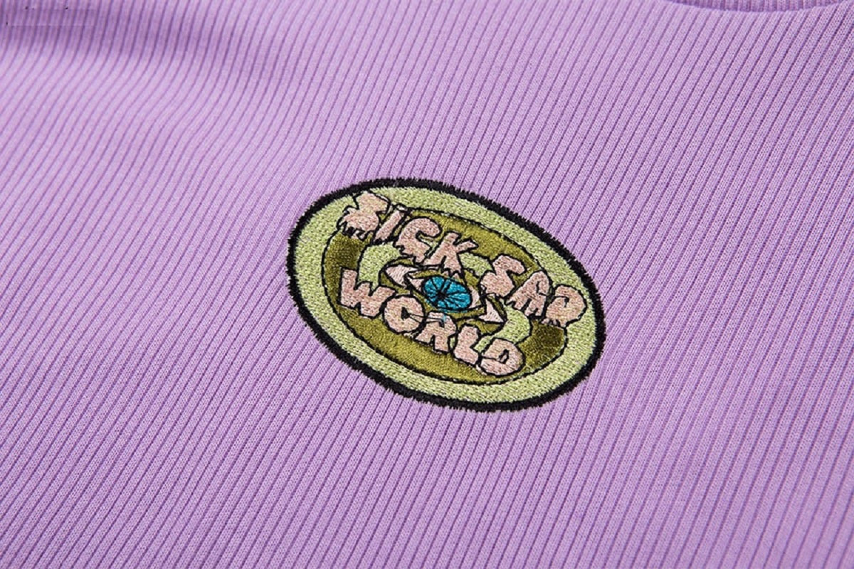 Letter Embroidery Turtleneck T-shirt Mssza