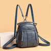 Letter Solid zipper Interior Slot Pocket Small Travel 4 In 1 Leather Backpack Mssza