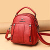 Letter Solid zipper Interior Slot Pocket Small Travel 4 In 1 Leather Backpack Mssza