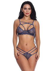 Lingerie Bras Lace T Back Underwear 2-Piece Set Sexy Mssza