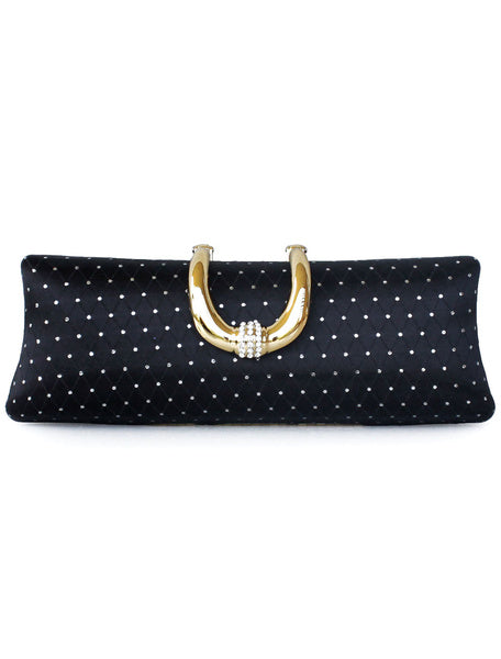 Long Metallic Quilted Evening Bag Mssza