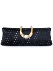 Long Metallic Quilted Evening Bag Mssza