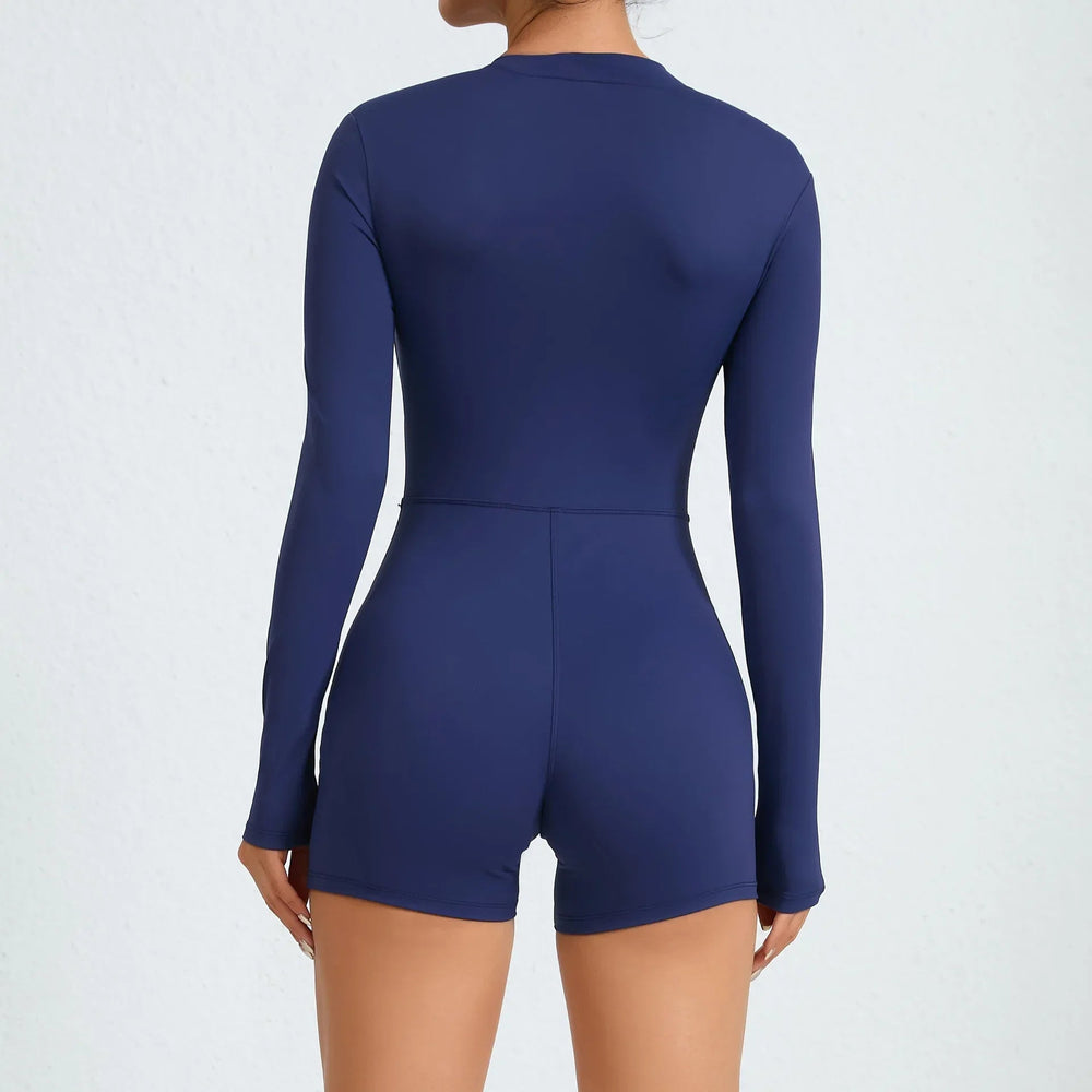Long Sleeve Jumpsuit Padding Sports Overalls Zipper Sportswear Gym Yoga Clothing Tracksuit Mssza