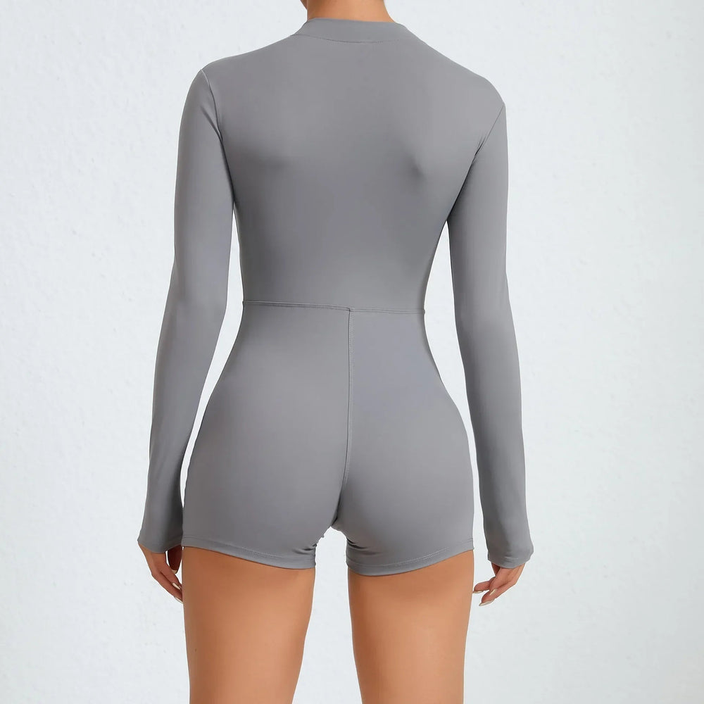 Long Sleeve Jumpsuit Padding Sports Overalls Zipper Sportswear Gym Yoga Clothing Tracksuit Mssza