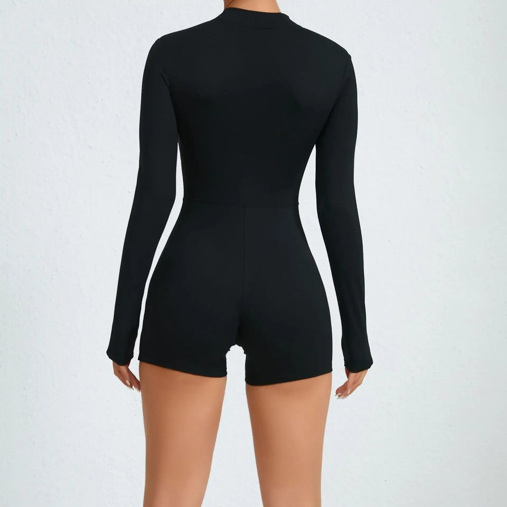 Long Sleeve Jumpsuit Padding Sports Overalls Zipper Sportswear Gym Yoga Clothing Tracksuit Mssza