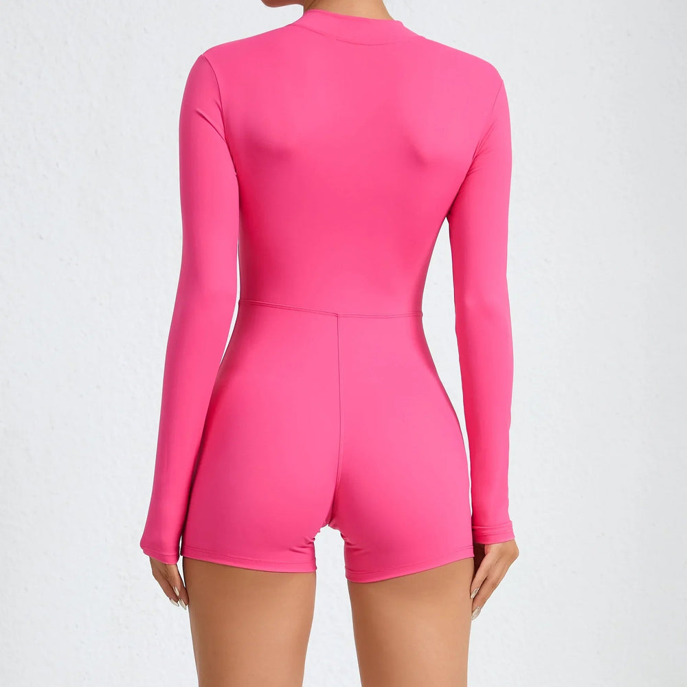 Long Sleeve Jumpsuit Padding Sports Overalls Zipper Sportswear Gym Yoga Clothing Tracksuit Mssza