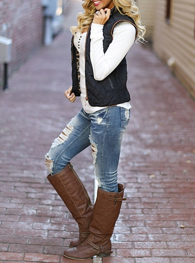 Long Sleeved Casual Top Modified Vee Neckline Mssza